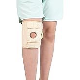 KARM Kids Knee Brace - Osgood Schlatter Knee Brace Youth for Kids, Sports, Pain, Arthritis, Patella, Meniscus Tear, MCL, ACL - Adjustable Compression Support for Child, Boys &amp; Girls (Beige)