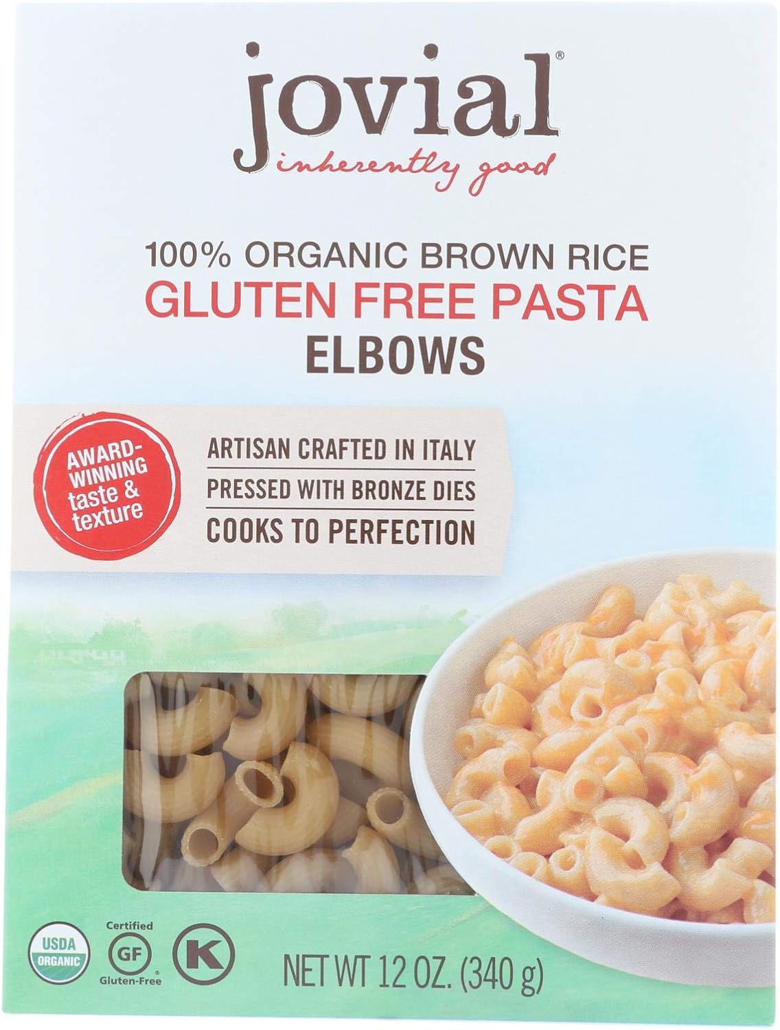 Jovial Gluten Free Brown Rice Pasta Elbow Case of 12