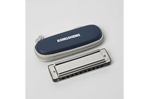 KONGSHENG New Amazing 20 10-Hole Diatonic Harmonica (D, Black)