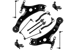 ILONPA Front Lower Control Arms w/Ball Joints Sway Bar End Links Tie Rods Suspension Kit for Camry 2007 2008 2009 2010 2011 (12pc)