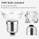 PewinGo 4 Pack 50W UVA UVB Heat Lamp Bulbs E27 Reptile Amphibian view 3