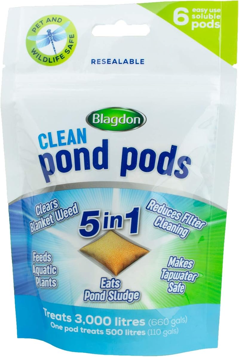 Blagdon Clean Pond Pods 6 Pack Clears Blanketweed Reduces Maintenance
