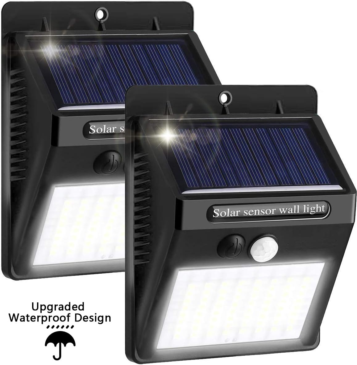 Solar Driveway Light Outdoor, Waterproof Motion Sensor Lights Wireless Solar Lights Outdoor for Garden Fence Yard Patio Pathway Driveway (2 Pack)