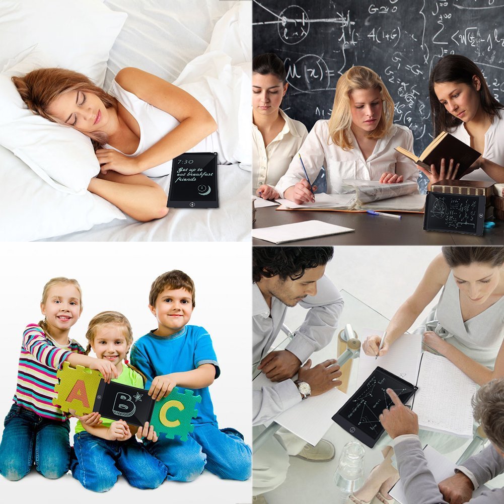 SinoPro 8.5 Inch LCD Writing Tablet Digital Handwriting Pad Drawing Board with Stylus Built-in Button Battery as Gift for Kids, Designer, Teacher, Student and Business Use (Blue)