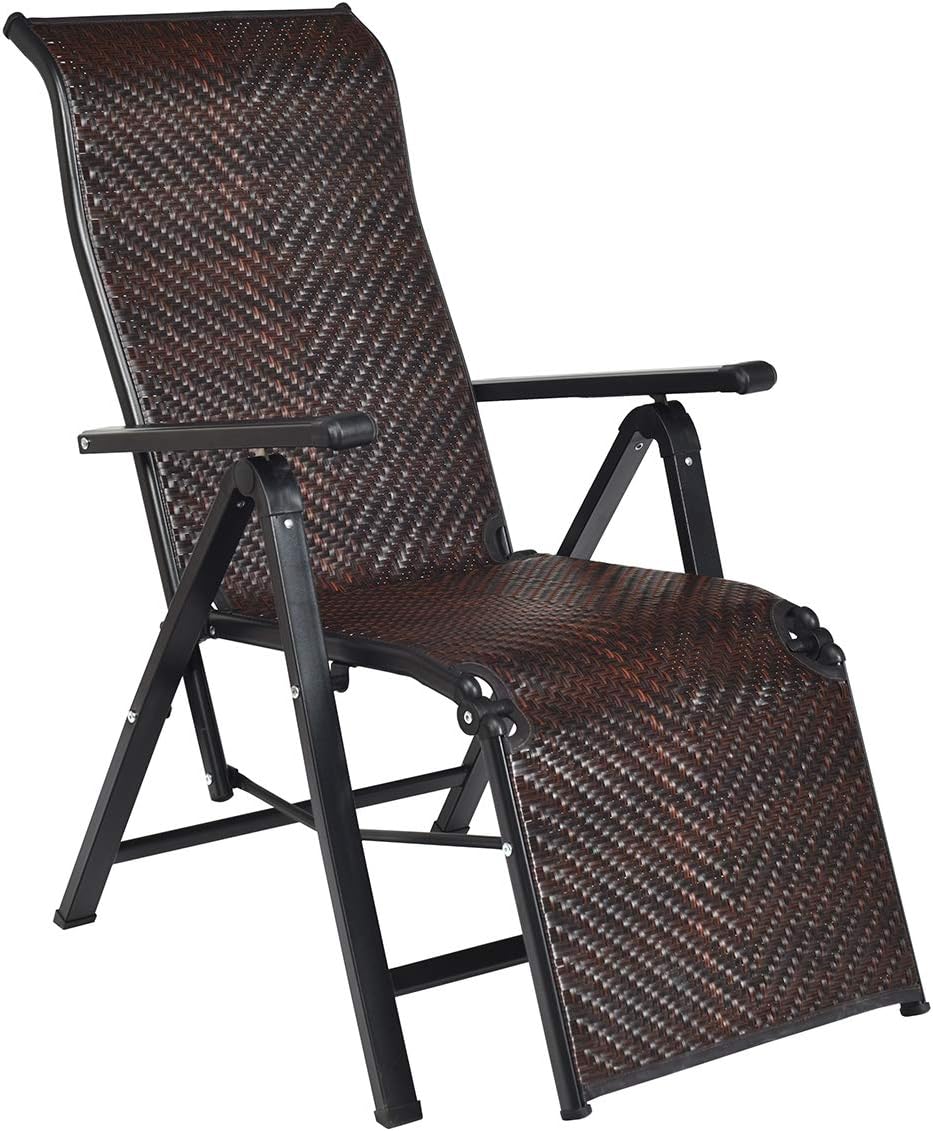 portable pool lounge chairs on Patio Lawn Garden Portable Chaise Lounge Chair W Adjustable Positions Patio Suitable For Garden Outdoor Lounge Chair With Wide Armrest 1 Tangkula Folding Reclining Rattan Chair Beach Sturdy Steel Frame Chairs