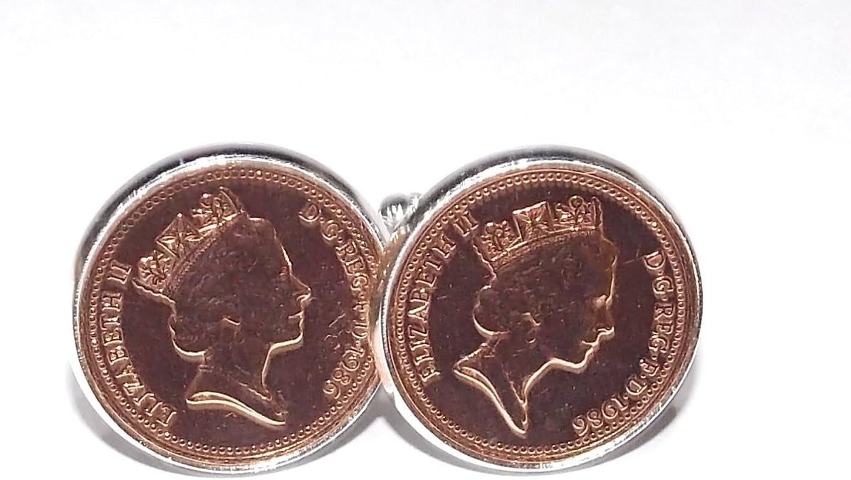 Sponsored Ad – 1975 50th Birthday/Anniversary one pence pence coin cufflinks HT SLV - Great birthday gift idea