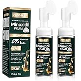 5% Minoxidil Foam for Men and Women Hair Growth, Slows Hair Loss and Promotes Hair Regrowth Treatment for Women and Men, Thicker Hair(4.22oz Pack of 2)