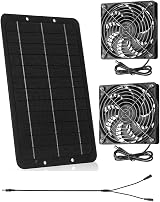 Zerodis 10W Solar Panel Fan Kit Dual Exhaust Weatherproof Wall Mount Ventilation view 9