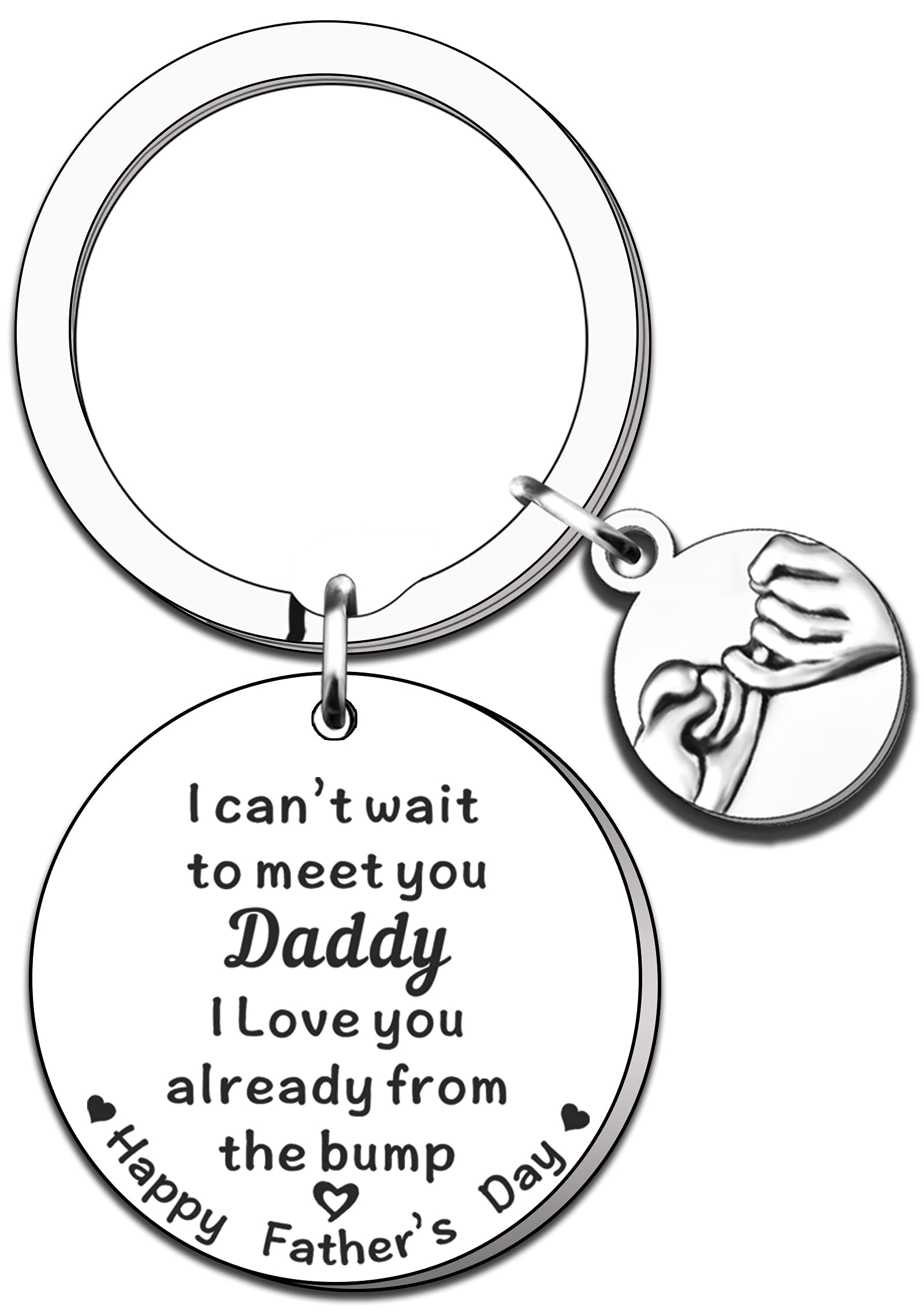 TTOVEN Happy Father's Day From Bump Gift I Love You From Bump Keyring From Baby Daddy Gifts From Bump