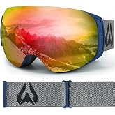 Wildhorn Roca Ski Goggles Men Women Anti-Fog/Scratch 100% UV-Magnetic Lens-Snowboard Snow Goggles Men Women