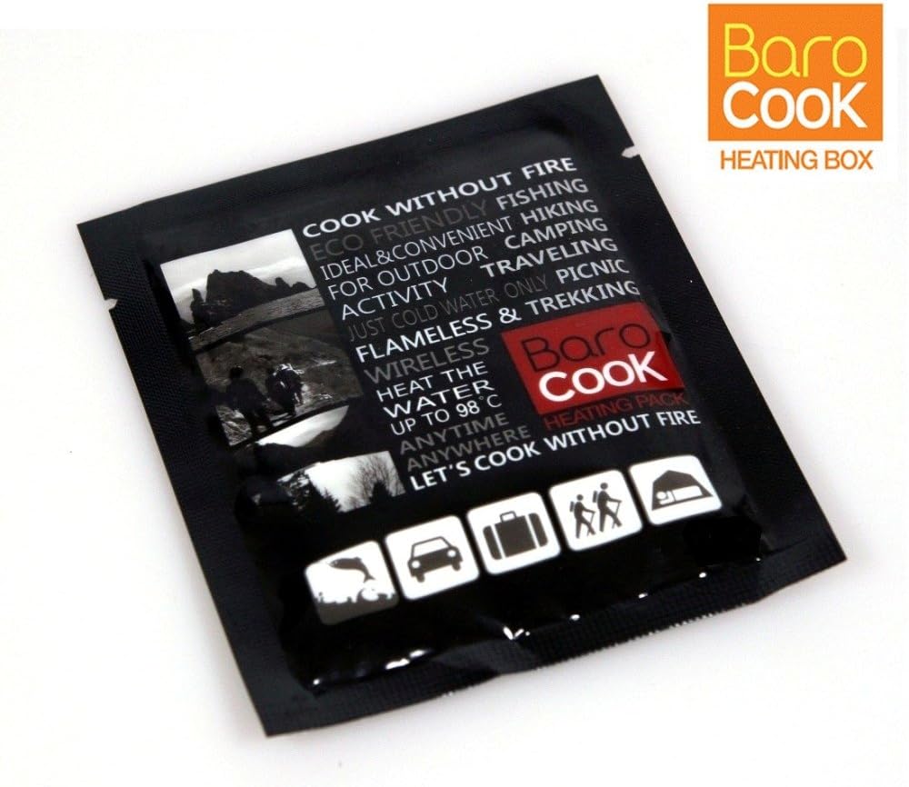 Baro Cook Cooking Bags Flammenloses Baro Cook Cooking System, 5 x 20 g Heat Packs, IZZY RCEE Sport