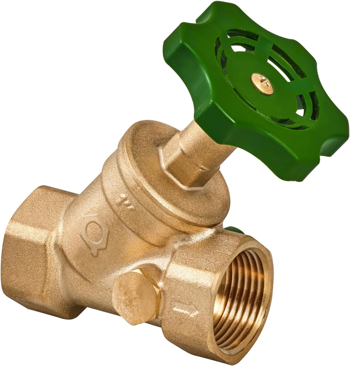 zencQ Angle seat Valve 1" PN16 / 16 Bars External Thread Fastening Chrome Compressed air Brass Hose Nozzle Angle Stainless Steel Angle Valve Water Meter Hose Connection Outlet Valve Check Valve