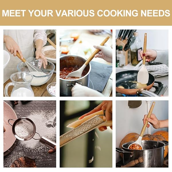 COOKING UTENSILS SET- 35 PCS KITCHEN UTENSILS WITH GRATER,TONGS, SPOON SPATULA &TURNER MADE OF HEAT RESISTANT FOOD GRADE SILICONE AND WOODEN HANDLES KITCHEN GADGETS TOOLS SET FOR COOKWARE