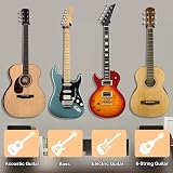 MOREYES Guitar Wall Mount 4 Pack Black Walnut Hangers with Adjustable Soft Yoke view 4