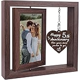 Boiveco 5 Year Anniversary Picture Frame Gifts for Men Women, 5th Anniversary Wedding Gifts for Couples Wife Husband Her Him