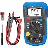 GOLDCHAMP Capacitor Tester Multimeter Capacitance Meter 200pF-20mF | Capacitor Meter Handheld Multimeter Tester with Multi Testers Manual Range Measure Tool, Back Light, Data Hold