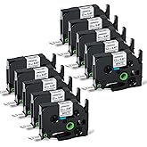 Labelife 10-Pack Label Maker Tape 12mm 0.47 Laminated White Replacement for Brother TZe-231 TZe231 TZe TZ Tape P Touch Label Tape, Compatible with Brother PT-D210 PT-D220 PT-H110 PT-D400 PT-D600