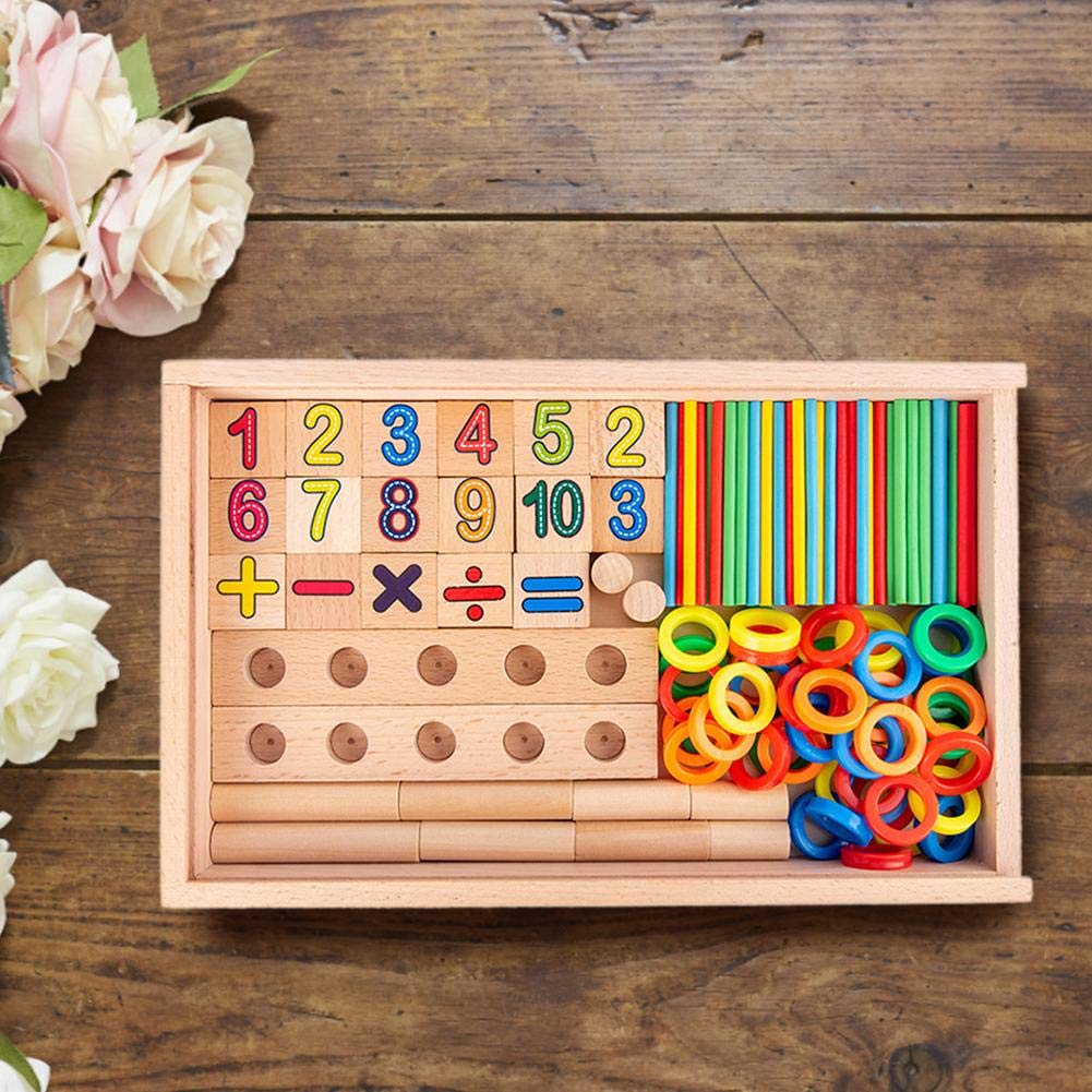 Giocattolo Matematico Montessori In Legno - Per Bambini 3-6 Anni, Con Blocchi E Carte, Educativo
