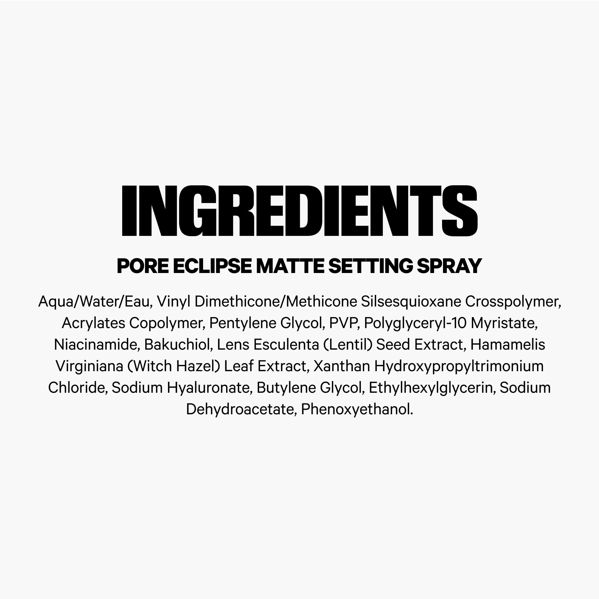 Milk Makeup Pore Eclipse Matte Setting Spray – Blurs Pores, Controls Shine + Sets Makeup for Up to 16 Hours – Long-Lasting, Oil + Alcohol-Free Facial Mist for a Soft, Matte Finish