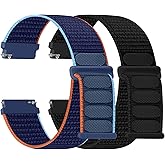 Relting 16mm 18mm 20mm 22mm Quick Release Nylon Band Compatible with Samsung Galaxy Watch 3 45mm/Galaxy Watch 46mm/Gear S3 Frontier/Classic/Garmin Venu 3/Venu 2/Vivoactive 4/Fossil Gen 6 44mm Bands