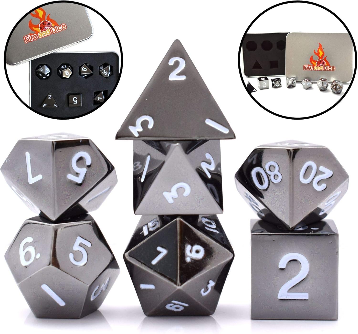 Metal Dice Set for Dnd Dice, Rpg Dice, Game Dice
