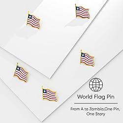 Liberia Flag Lapel Pin - Enamel Metal National