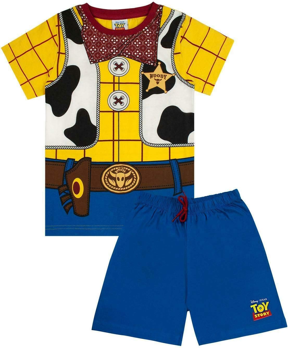 Disney Pixar Toy Story Woody Costume Boy's Kids Short Pyjamas