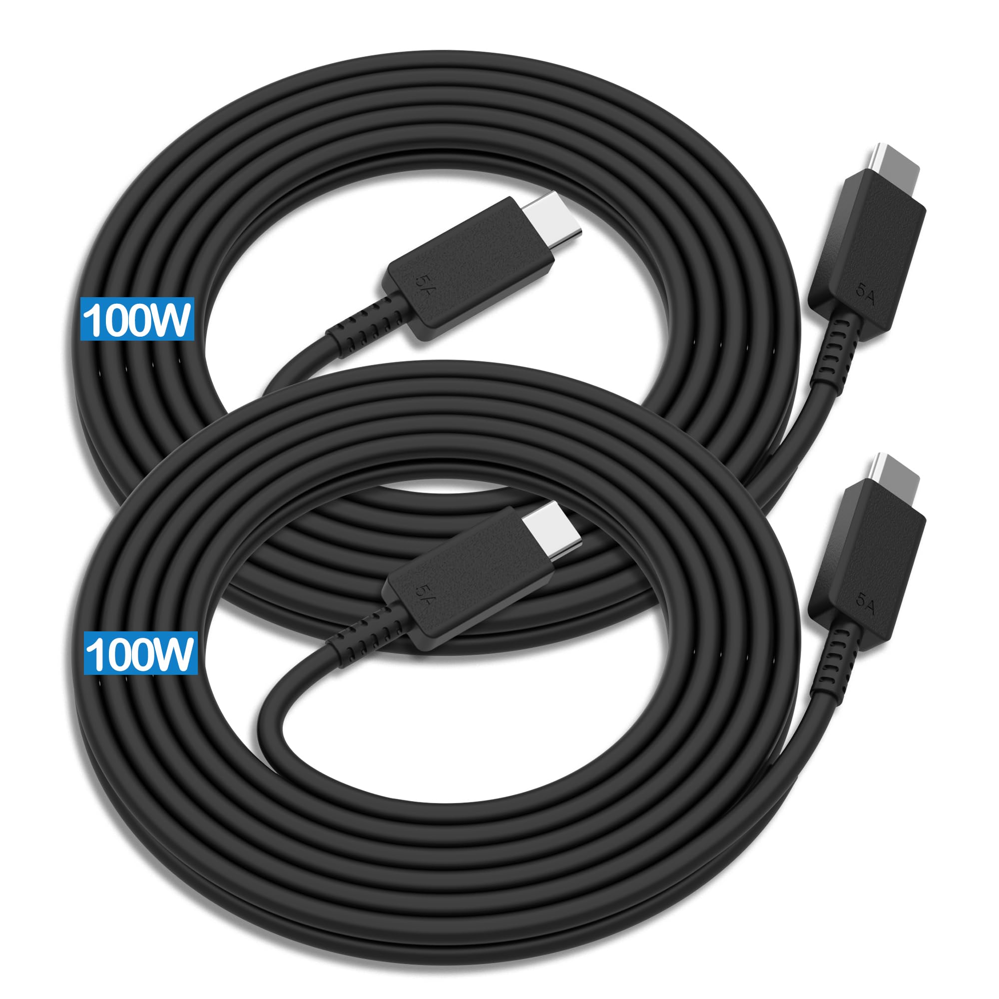 Photo 1 of 2Pack for Samsung Charging Cable 6FT,100W/5A Fast Charging Type C to Type C Cord,for Galaxy S25/S24/S23/S22/S21 Edge/Ultra/Note,for iPhone 17/16/15 Series,for MacBook/for iPad Pro,USBC Charger Wire