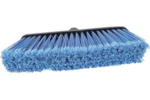 GARVALON Replaceable Plastic Broom Head with Thick Supple Bristles for Kitchen and Home Cleaning Sweeper Part