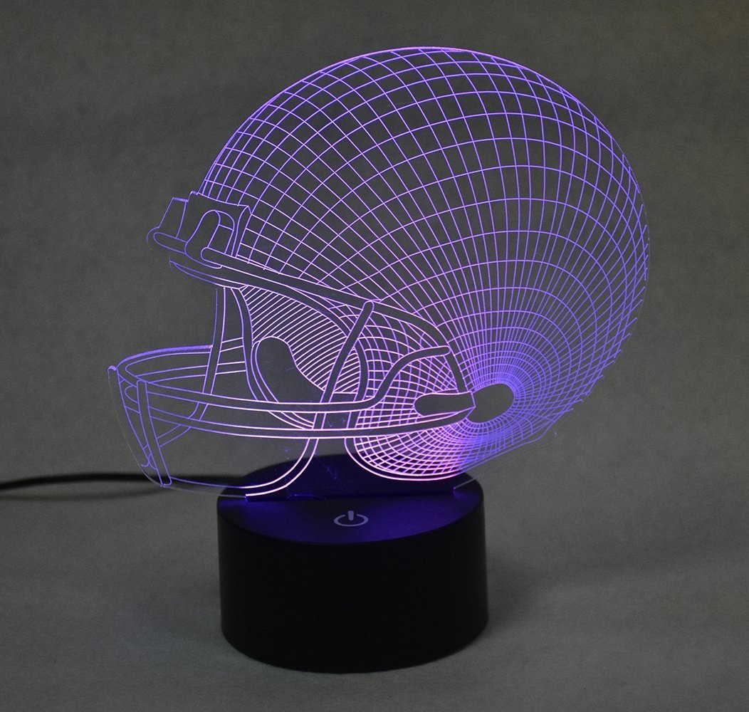 Football Helmet 3D Night Light, Timok 7 Colors Changing LED Desk Lamp