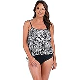 Maxine of Hollywood Womens 3 Tiered Ruffle Tankini Swimsuit Top
