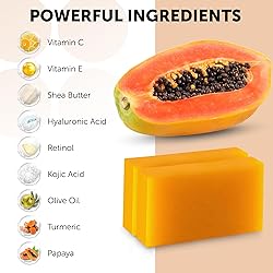 VALITIC Papaya and Turmeric Kojic Acid Soap Bar