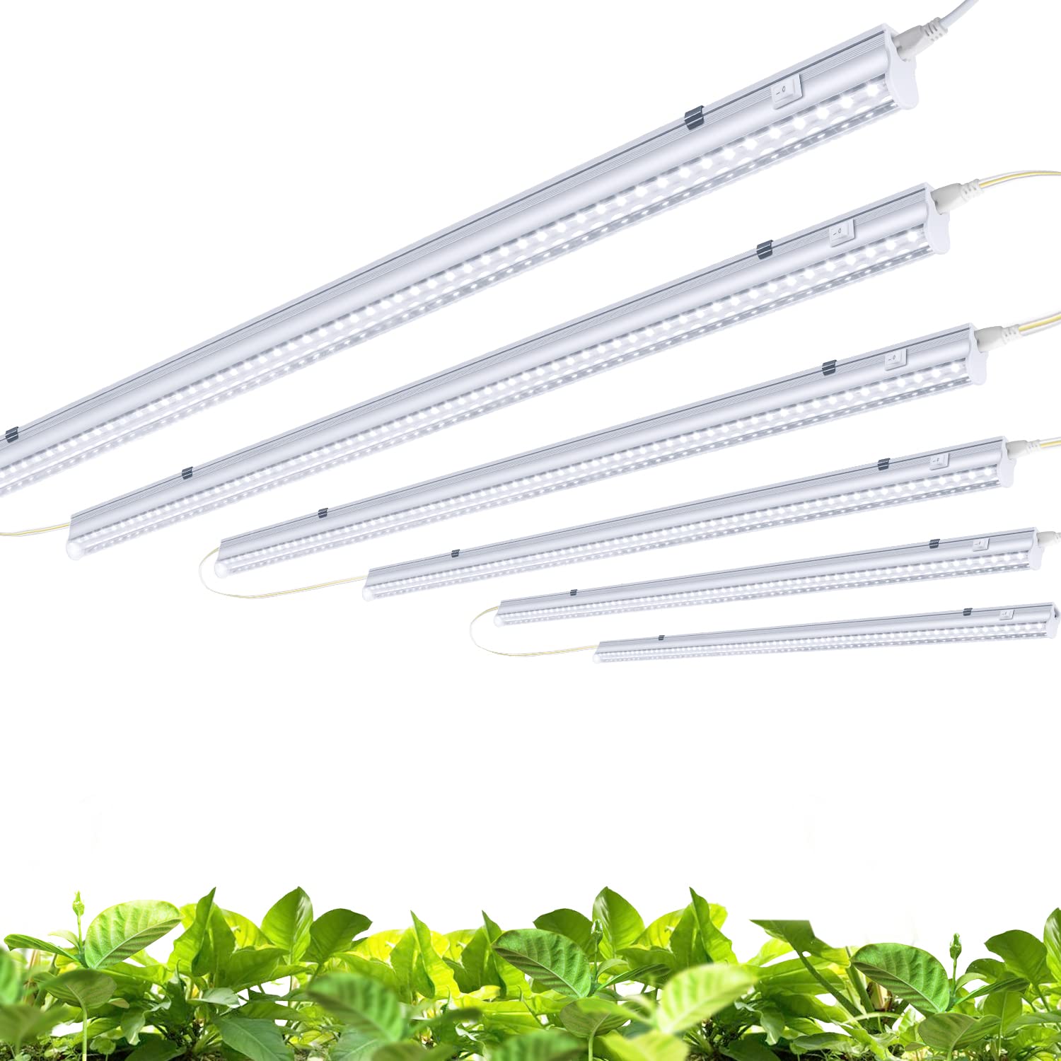 MoniosL T5 Grow Lights 4ft 5000K, 120W (6 x 20W),Daylight White, Full