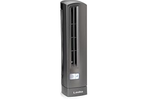 Lasko Air Stik Ulta-Slim Oscillating Desktop Fan, 2 Speeds, for Bedroom, Living Room, Office, 14", Gray, 4000