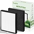 Purairia Air Purifier Filter Replacement for ZWN-132, H13 Ture HEPA Air Filter with Activated Carbon Filters Easy to Install for Smoke Pollen Dander Hair Smell (2 Pack)