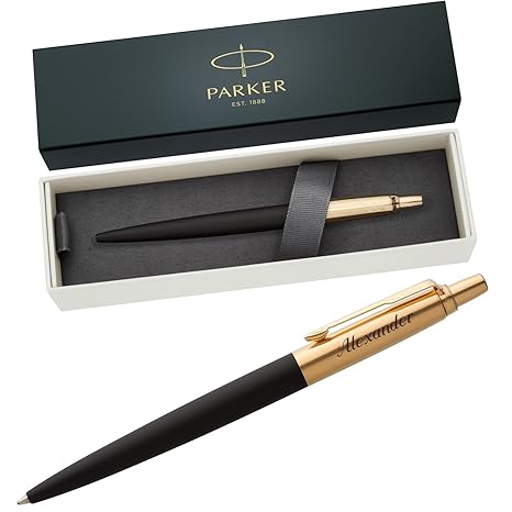 PARKER Kugelschreiber JOTTER LUXURY Bond Street Black Grid C.C. 1953202 mit persönlicher Laser-Gravur