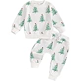 Kupretty Toddler Baby Girl Valentine’s Day Outfits Heart Waffle Knit Sweatshirts and Pants Set Fall Winter Spring Clothes