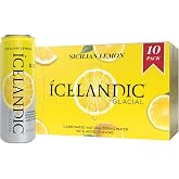 Icelandic Glacial Sparkling Water, Sicilian Lemon, 330mL (Pack of 10) | Sparkling Water Cans