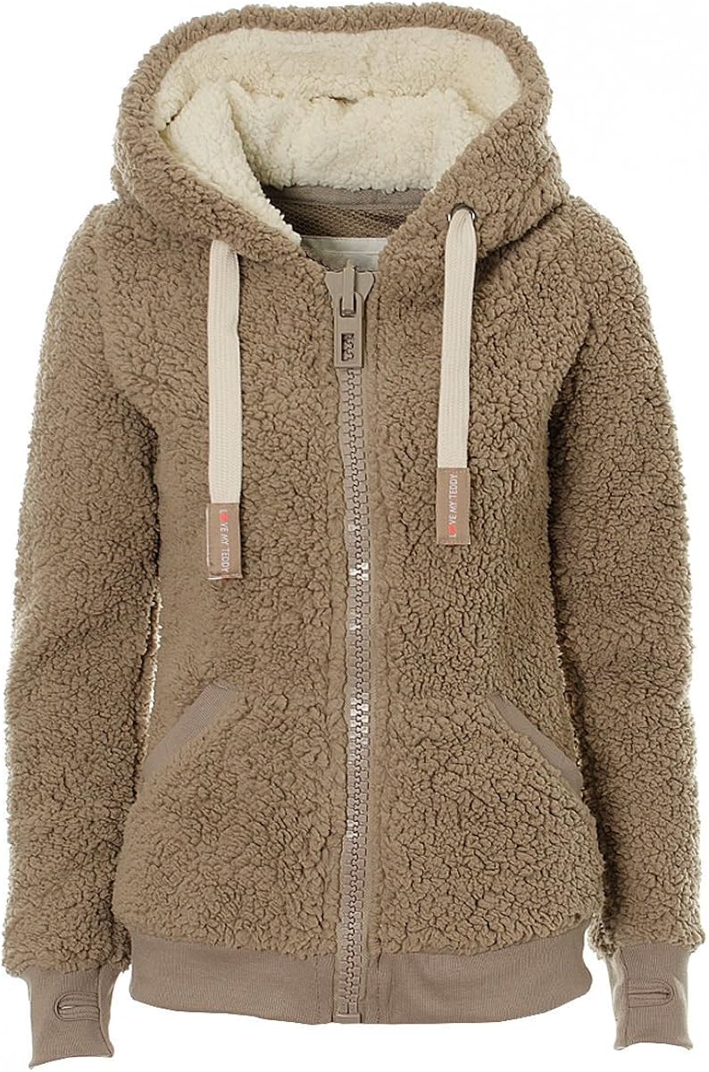 zip up fluffy winter coat