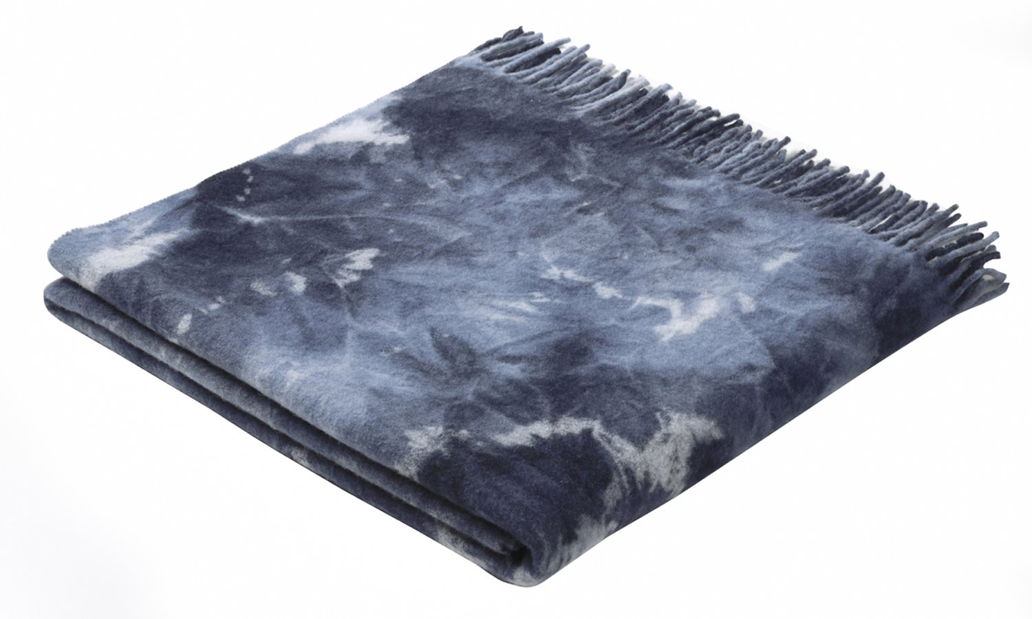 Biederlack Denim Plaids Blanket Throw, Cashmere, Batik, 130 x 170 cm