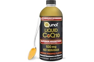 Qunol Liquid CoQ10 100mg, Superior Absorption Natural Supplement Form of Coenzyme Q10, Antioxidant for Heart Health, Orange Pineapple Flavored, 60 Servings, 20.3 oz Bottle