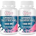 Sveikata Liposomal Tocotrienols Supplement 1000mg, Vitamin E, Advanced Formula with 95% Delta-Tocotrienols & 5% Gamma-Tocotrienols - 60 Softgels (2 Bottles)