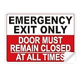 Emergency Exit Only Signs Sticker，Self Adhesive