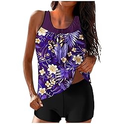 Tankini Swimsuits for Women Tummy Control Blouson