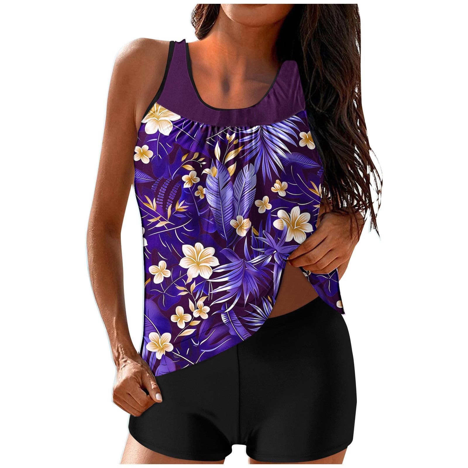Tankini Swimsuits for Women Tummy Control Blouson