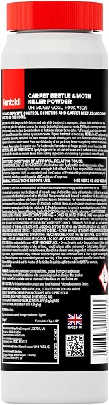 Rentokil PSC50 Carpet Moth and Beetle Killer Powder 150g view 7
