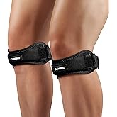 CAMBIVO 2 Pack Knee Braces for Women and Men, Patella Knee Support Strap, Adjustable Patellar Tendon Stabilizer Band for Jump