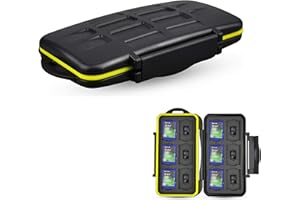 JJC 24 Slots Memory Card Case Holder for 12 SD & 12 Micro SD Cards, SD MicroSD Protective Storage Box, Container for SDXC SDH