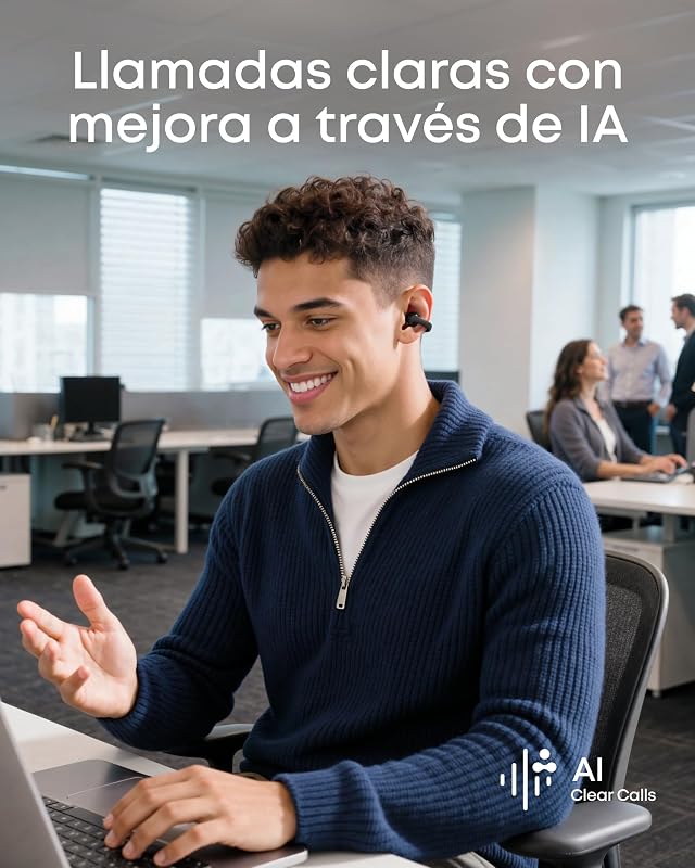 Anker C50i, auscultadores abertos, auscultadores com clip, design FlexiClip, drivers de 12mm com graves potentes, chamadas claras por IA, uso 28h, ajuste seguro, IP55, Bluetooth 6.0
