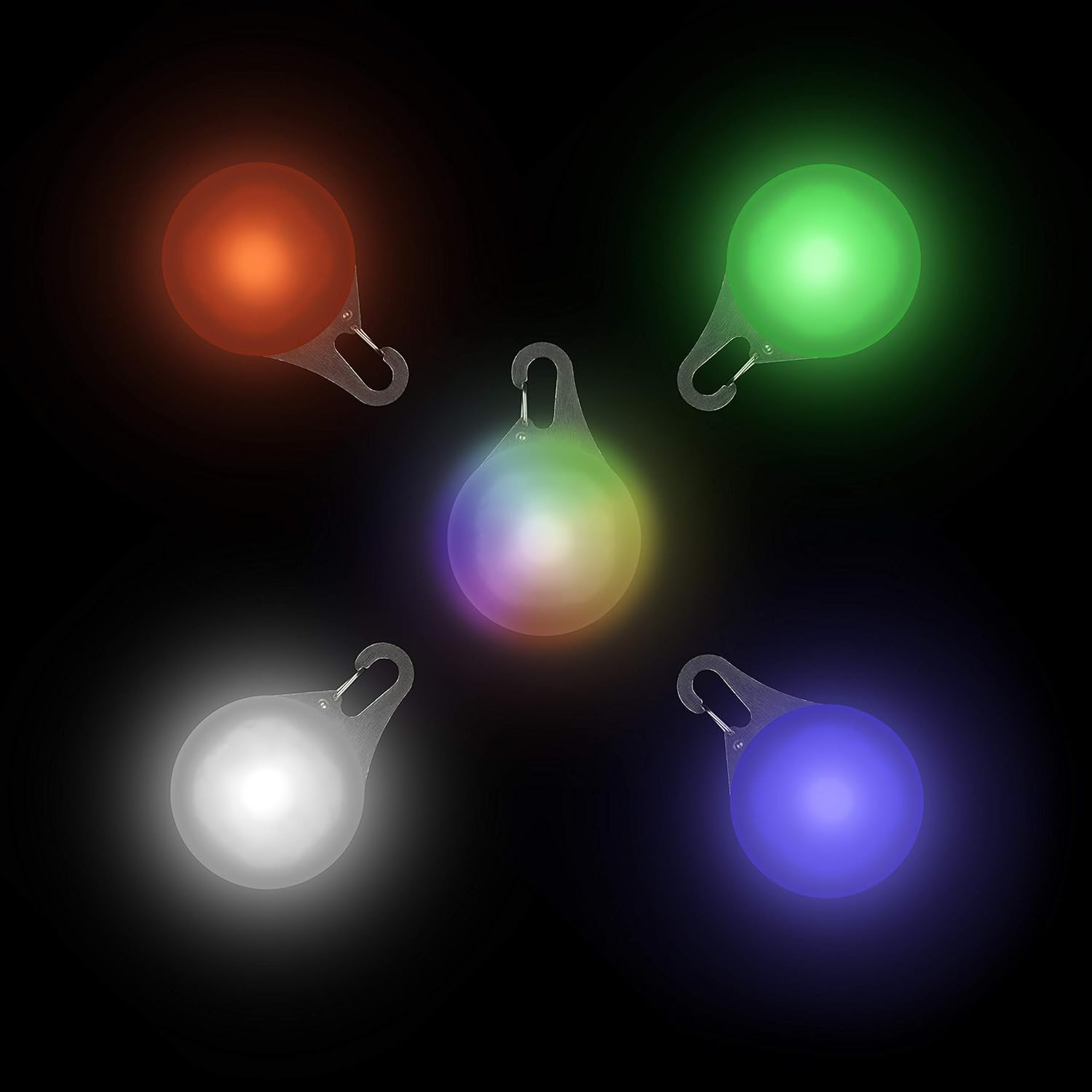 Nite Ize Spotlit XL LED Collar Light, Carabiner Clip Dog Light, USB Rechargeable, Disc-O Select Color-Changing Light : Pet Supplies
